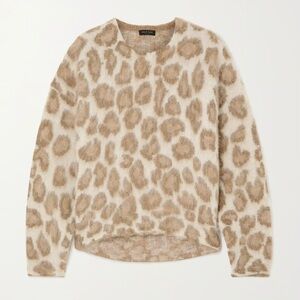 NWT XXS Rag & Bone Cheetah Crewneck Sweater